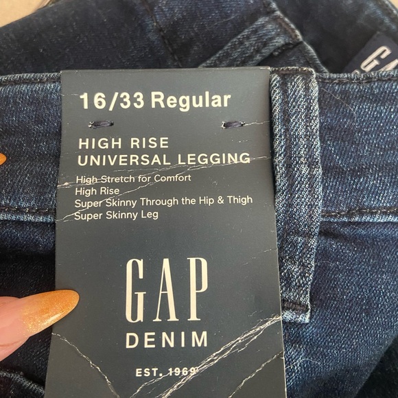 Gap High Rise Universal Leggings in Dark Warsaw. Sz 16/33 - Picture 6 of 8